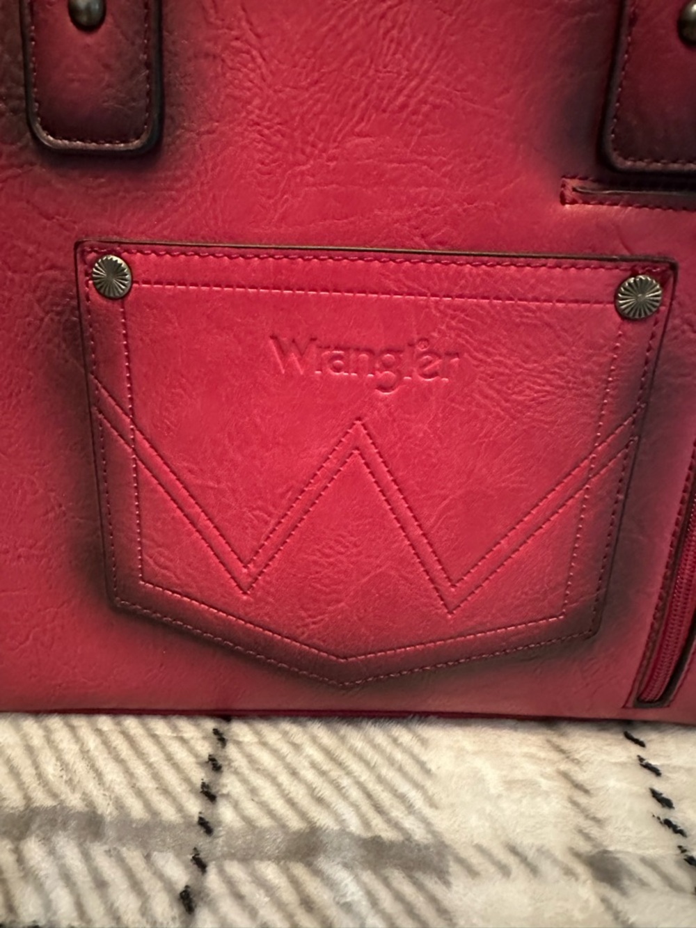 Wrangler Burgundy Red Leather Purse With Matching Wallet New Western - Picture 5 of 9